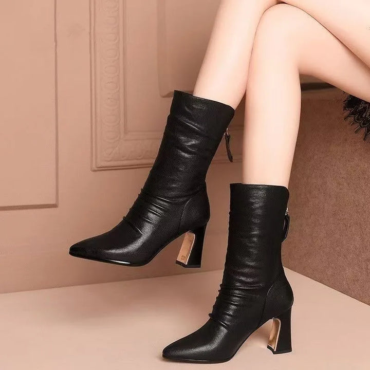 Camille Soft Leather Ankle Boots