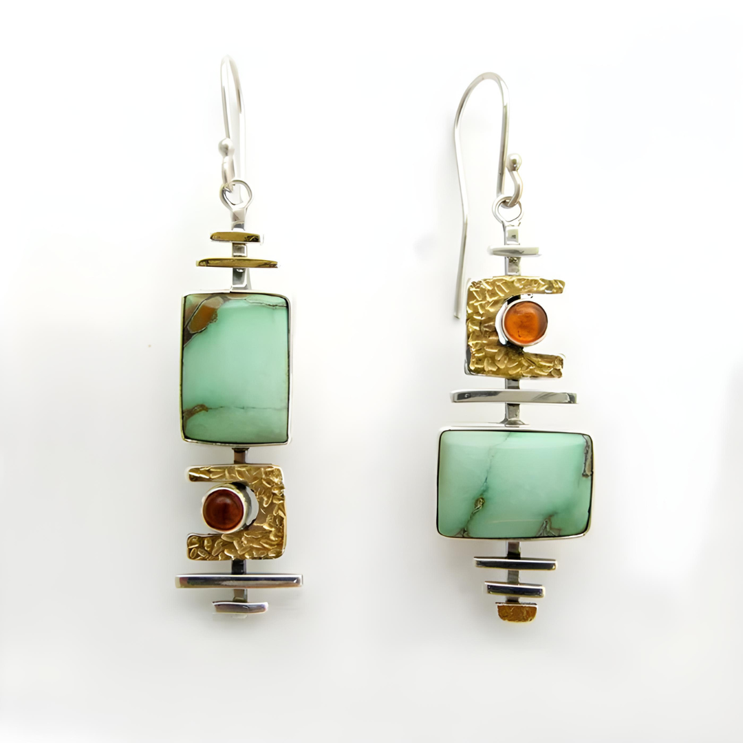 Trexie™ Vintage Green Old Stone Earrings