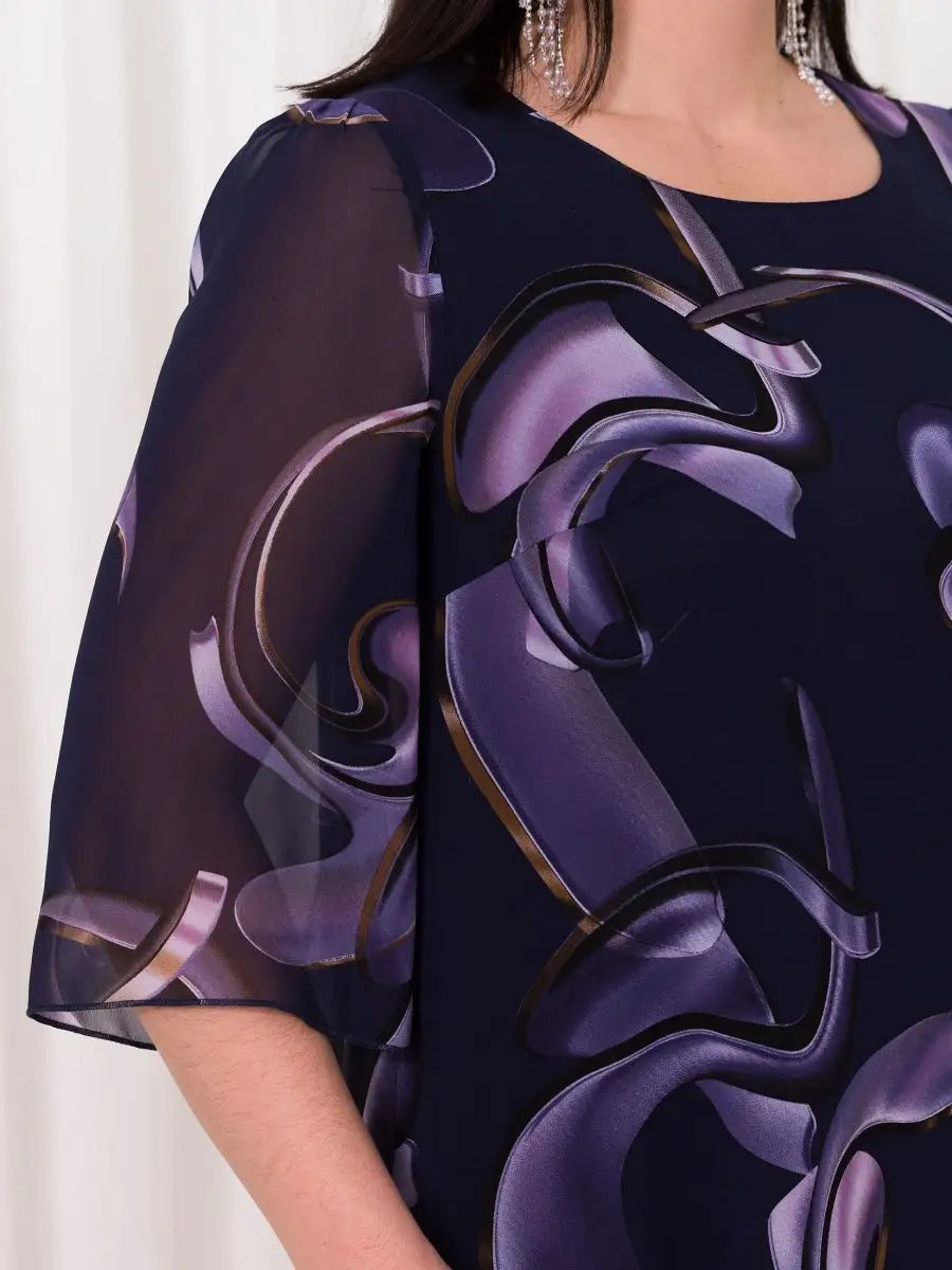 Emma™ Midnight Swirl Chiffon Dress