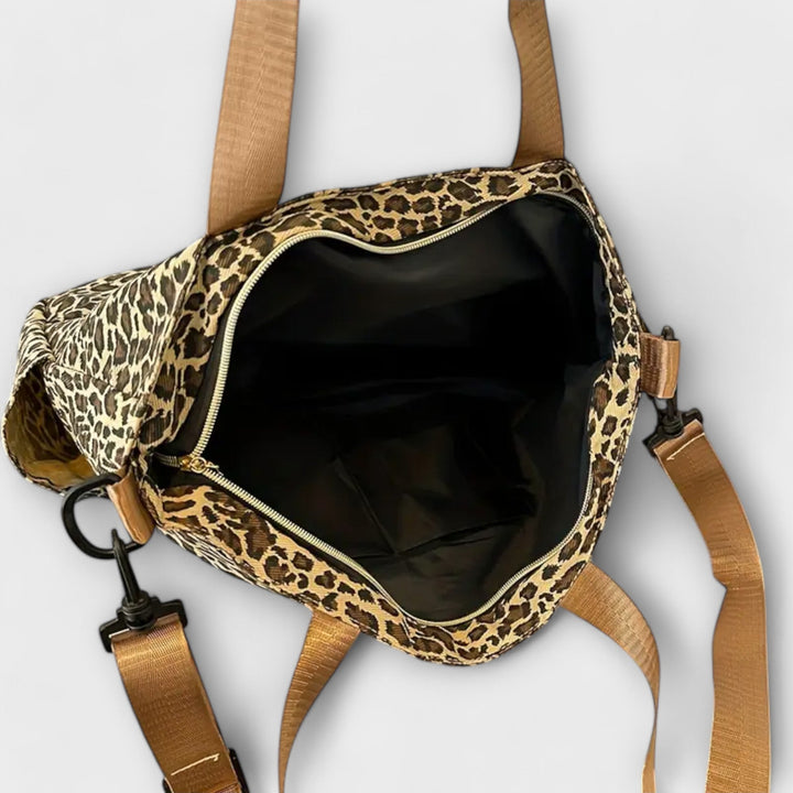 Marnie™ Leopard Patterned Canvas Crossbody Bag