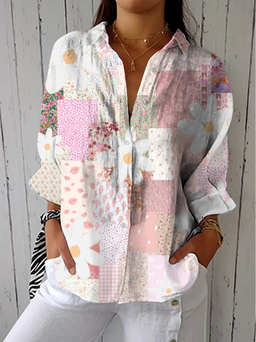 Nancy™ Floral Patchwork Blouse