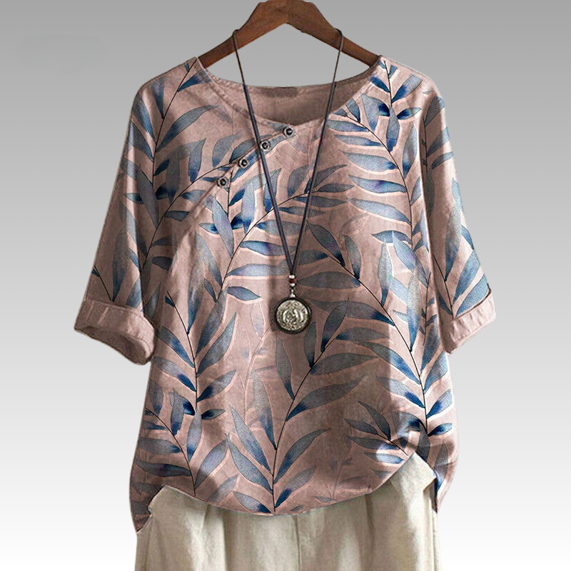 Lusette™ Nature-Inspired Button Detail Top
