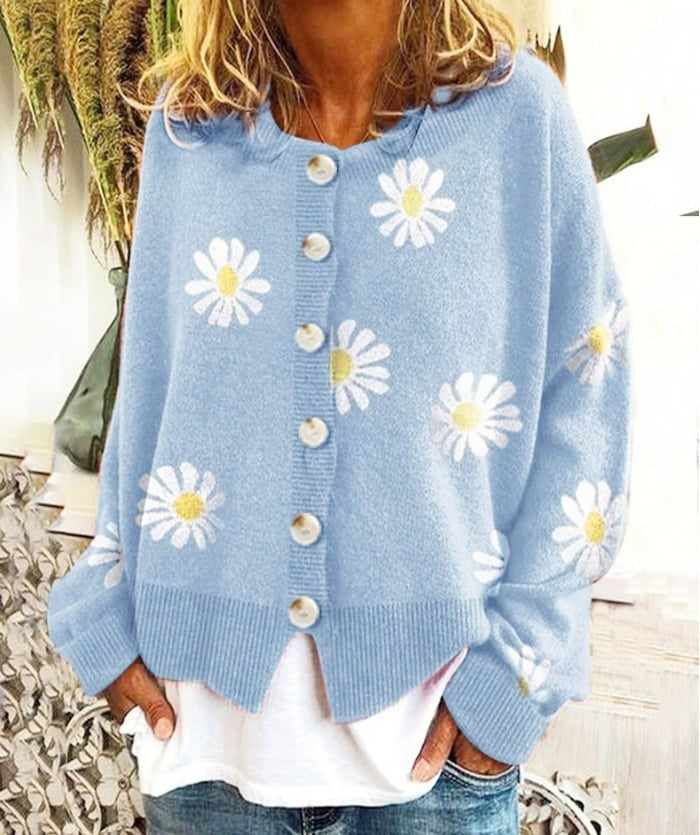 Angel™  Cute Cardigan With Daisies