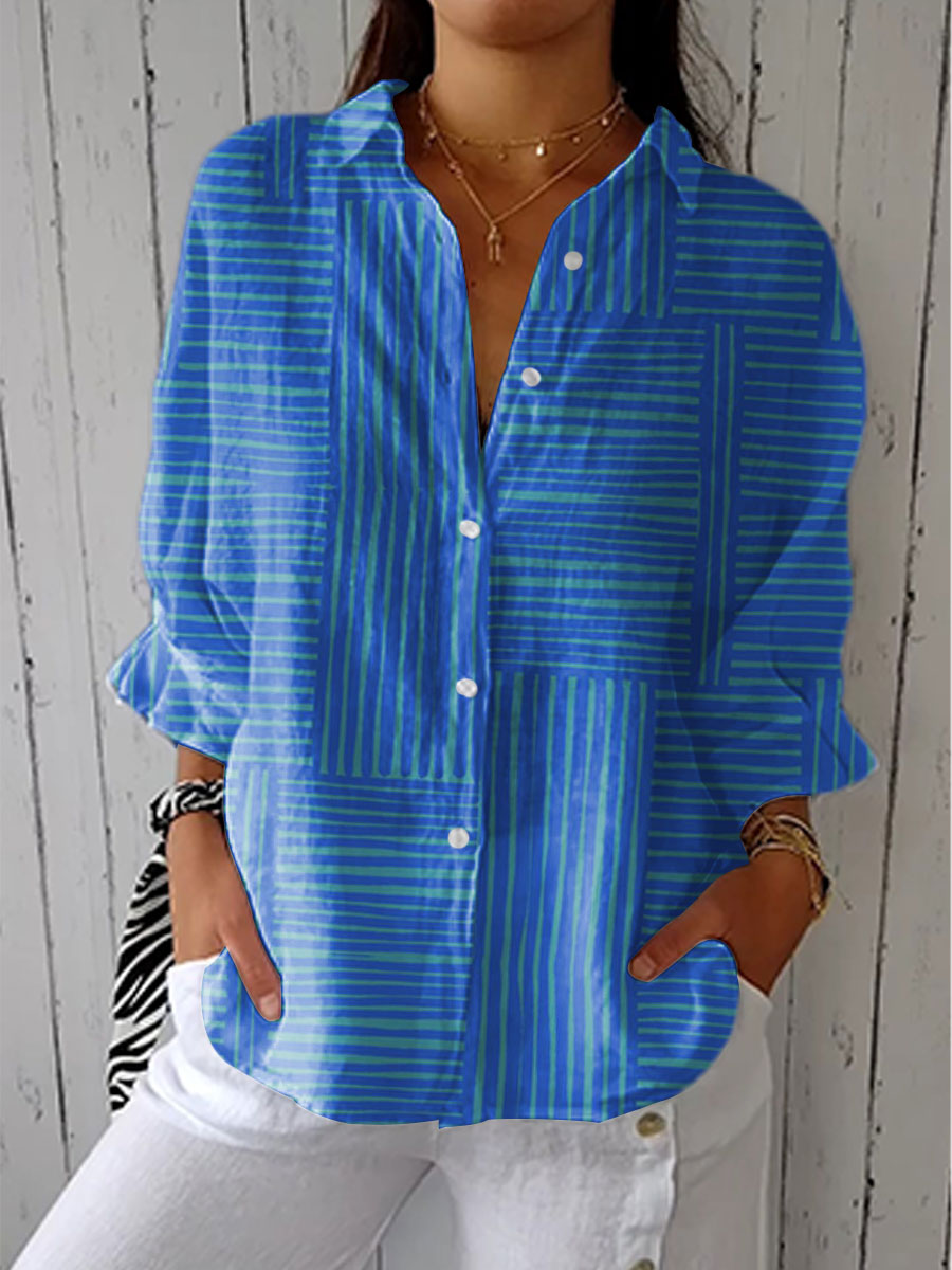 Ensley™ Azure Striped Top