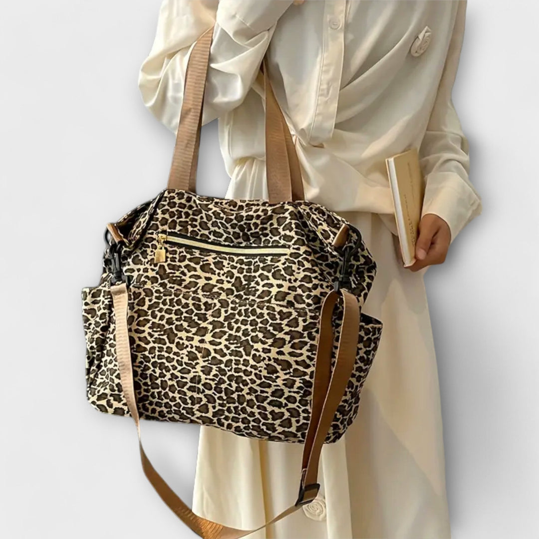 Marnie™ Leopard Patterned Canvas Crossbody Bag