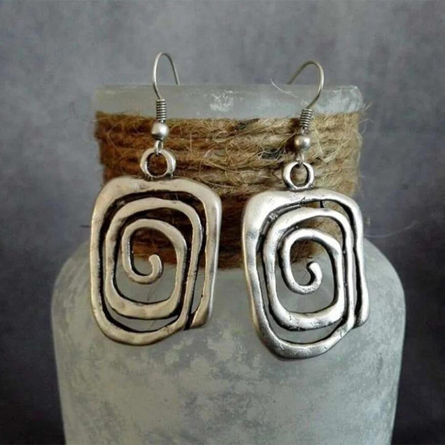Aliyah™ Vintage Spiral Silver Earrings