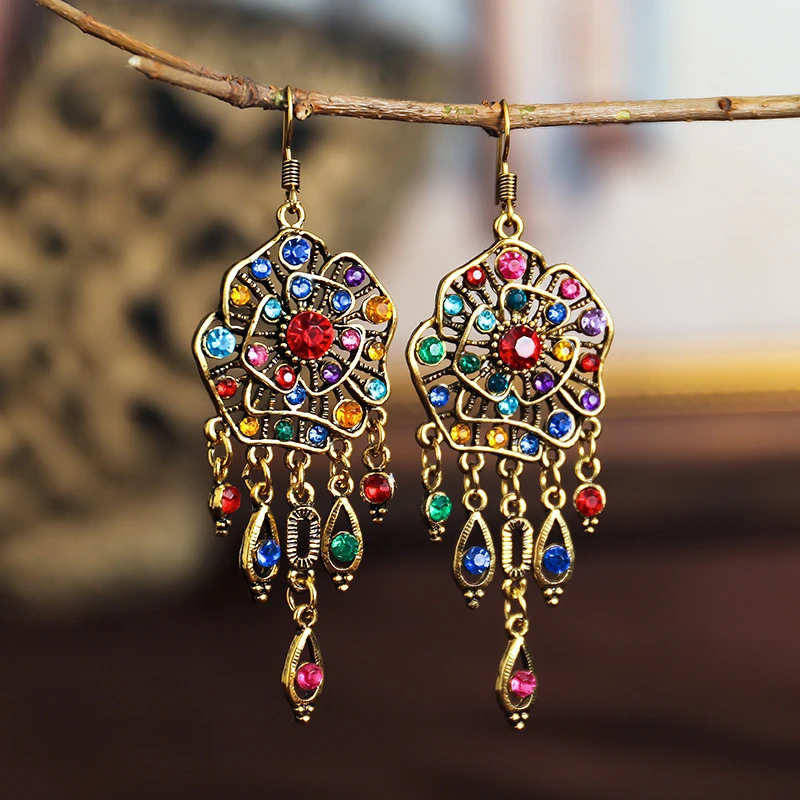 Amira™ Vintage Colorful Mandala Earrings