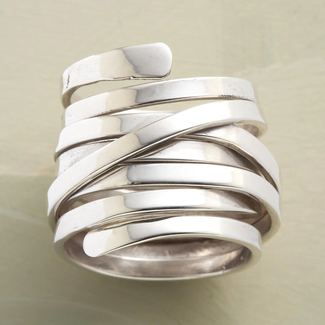 Pia™ Retro Chunky Silver Ring