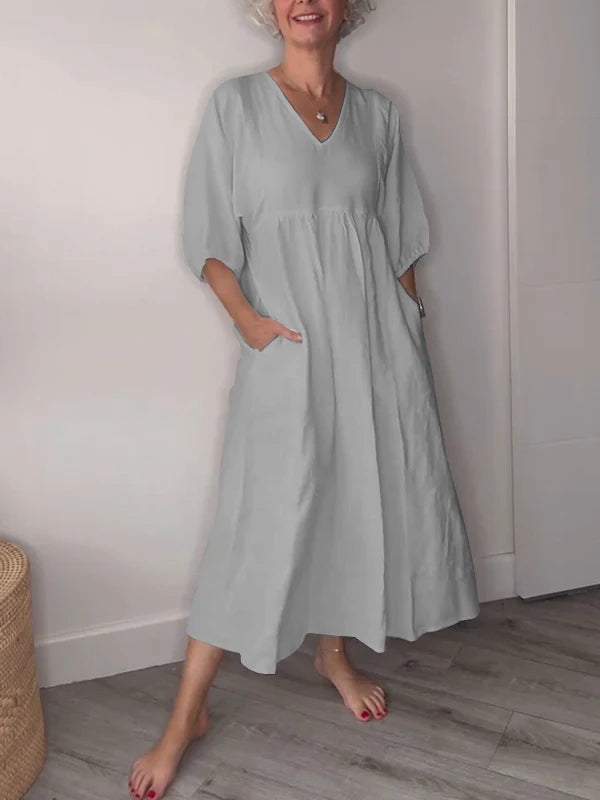 Daisy™ Elegance V-Neck Maxi Dress