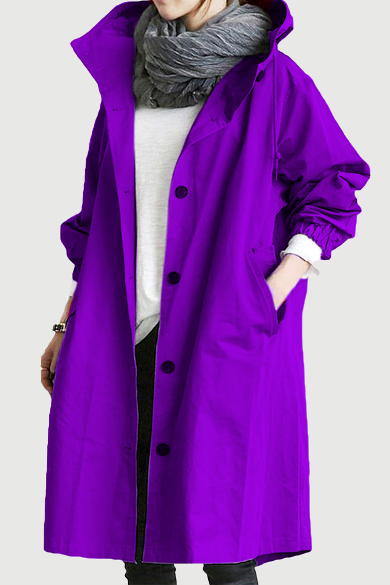 Rachel™ Water-Resistant Oversized Hooded Windbreaker
