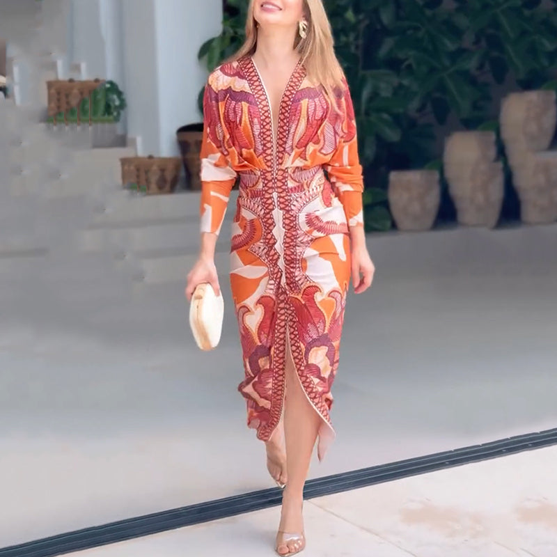 Miles™ Elegant V-Neck Dress