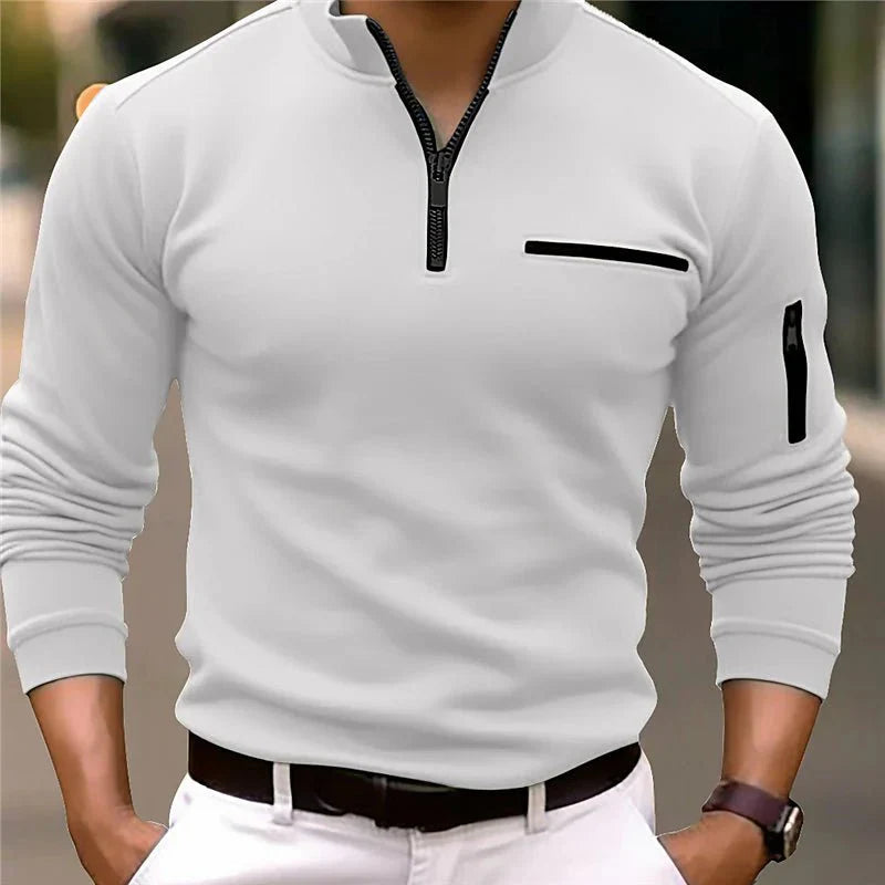 Tom™ Men's quarter-zip polo shirt