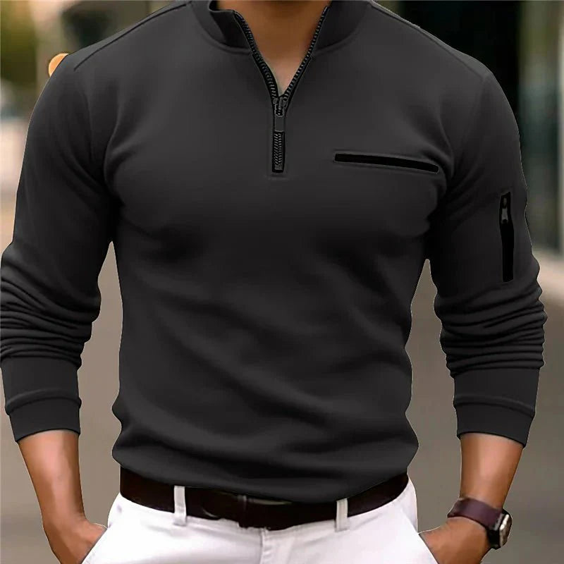 Tom™ Men's quarter-zip polo shirt