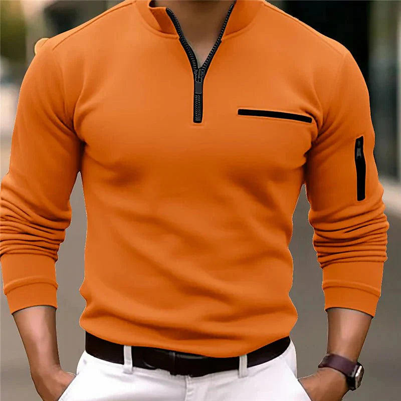 Tom™ Men's quarter-zip polo shirt