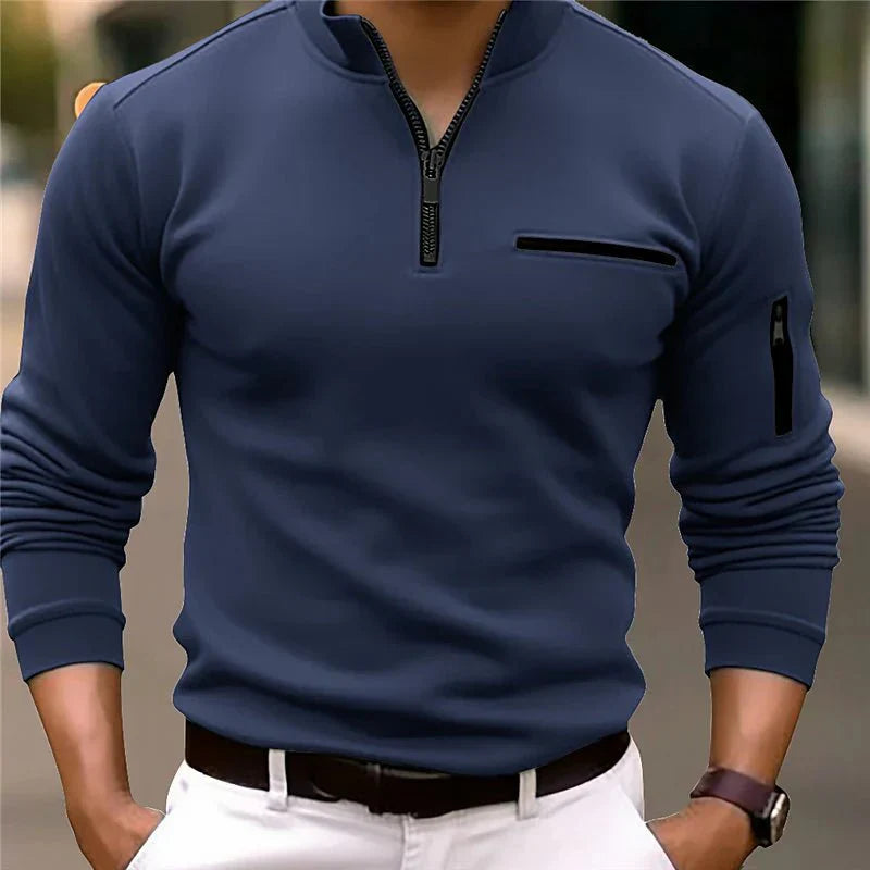 Tom™ Men's quarter-zip polo shirt