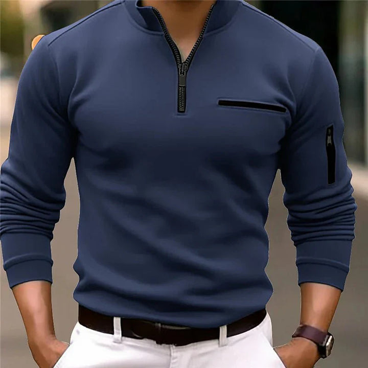 Tom™ Men's quarter-zip polo shirt