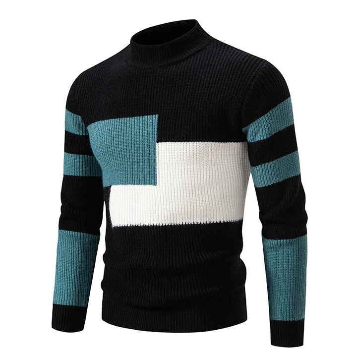 Steve™ Knitted sweater with stand-up collar