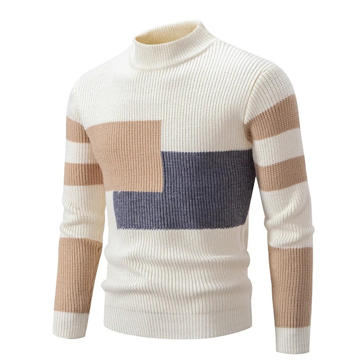 Steve™ Knitted sweater with stand-up collar