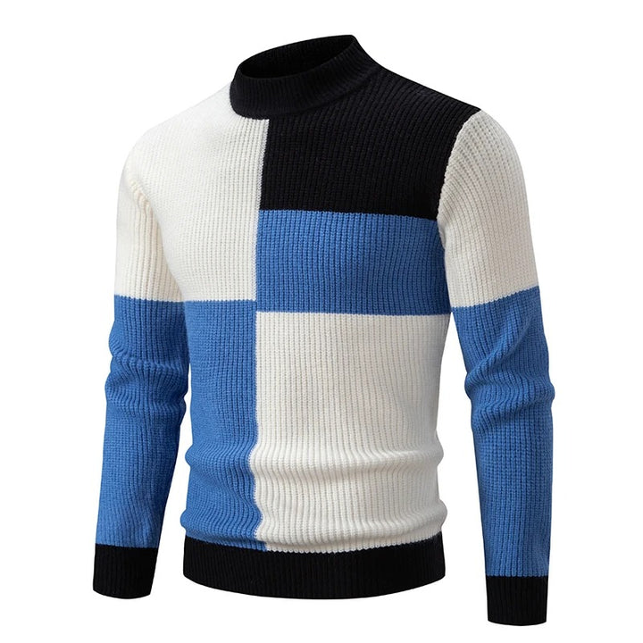 Steve™ Knitted sweater with stand-up collar