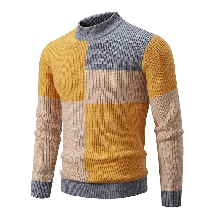 Steve™ Knitted sweater with stand-up collar