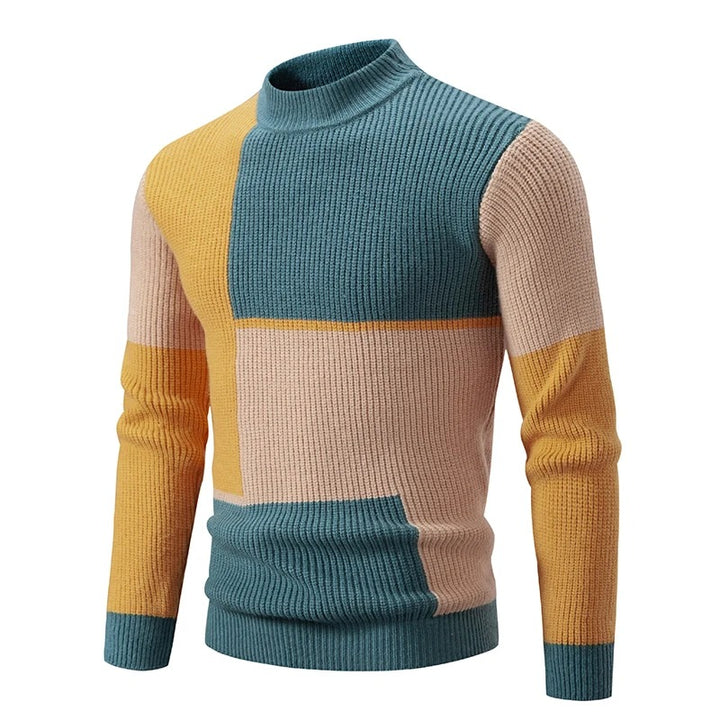 Steve™ Knitted sweater with stand-up collar