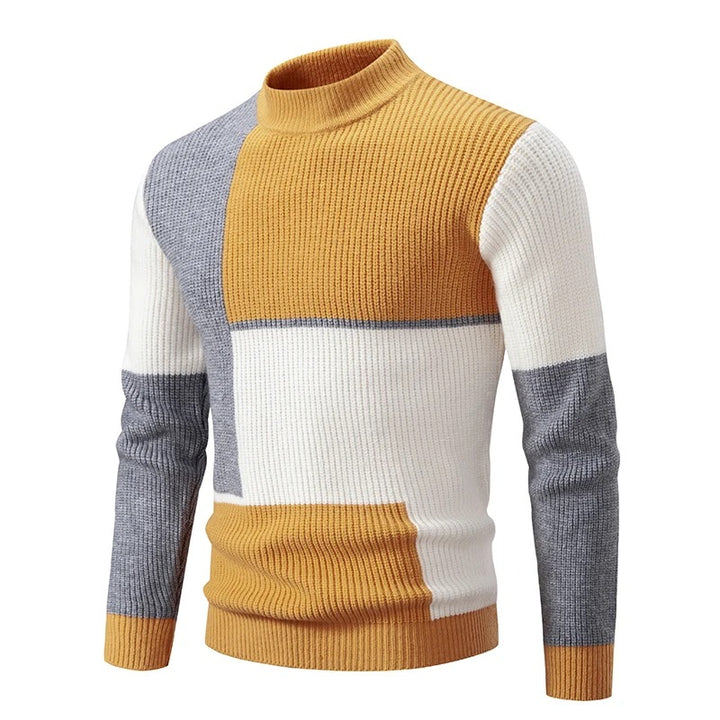 Steve™ Knitted sweater with stand-up collar