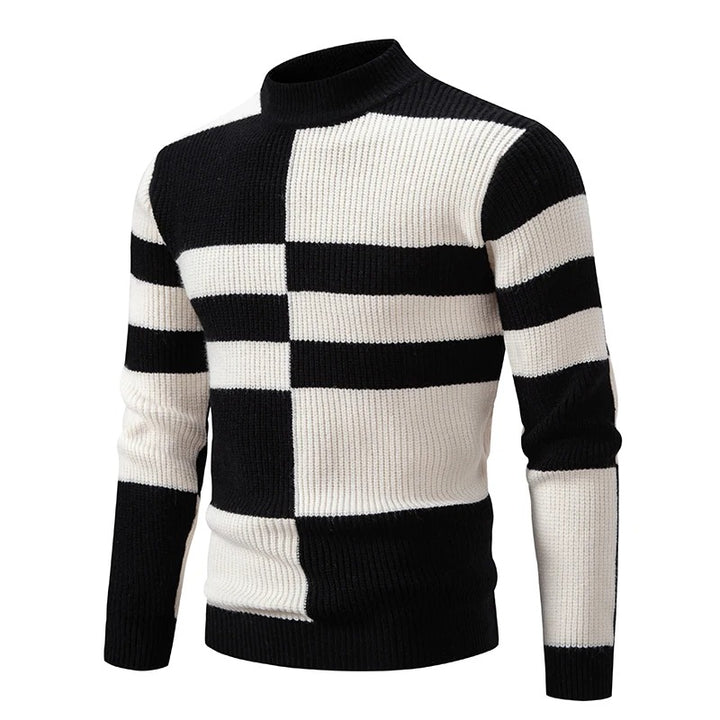 Steve™ Knitted sweater with stand-up collar