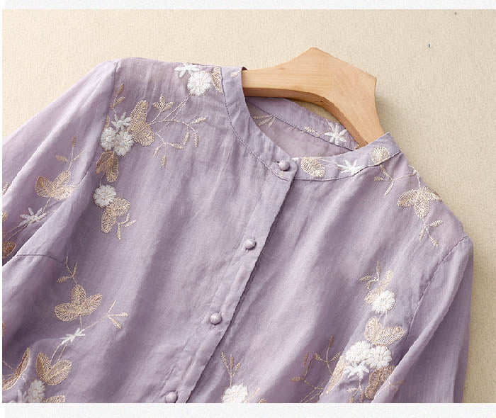 Clarice™ Embroidered Cotton Blouse
