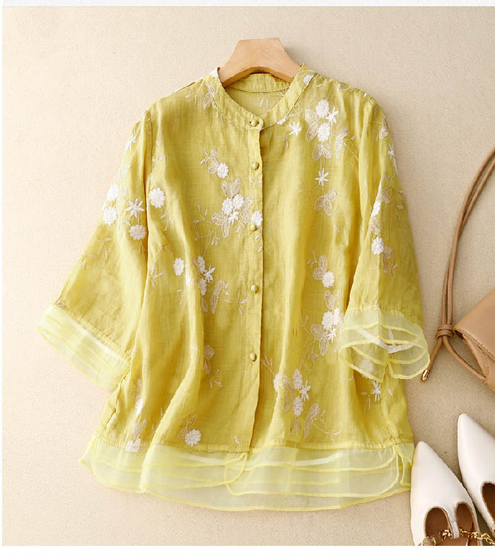 Clarice™ Embroidered Cotton Blouse