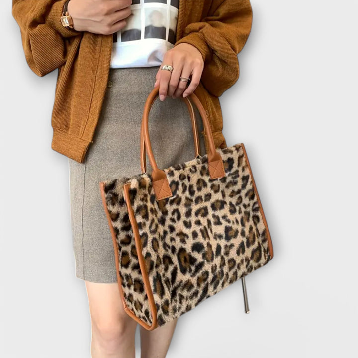 Melody™ Stylish Leopard Print Plush Tote