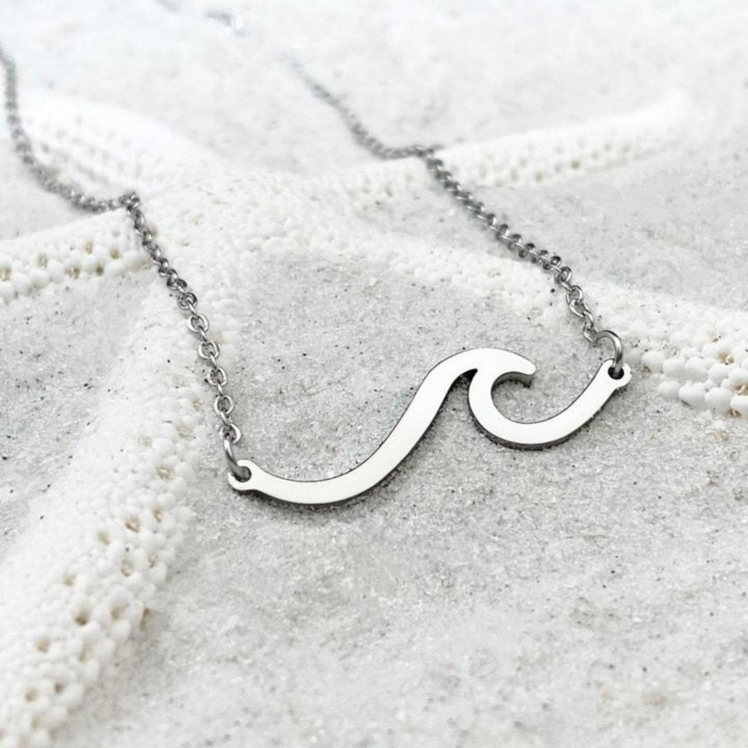 Adelyn™ Silver Sea Wave Necklace