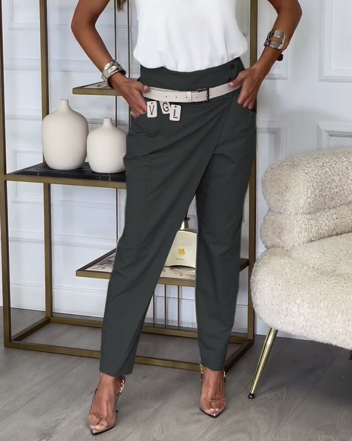 Katerina™  Patchwork Pants with Belt