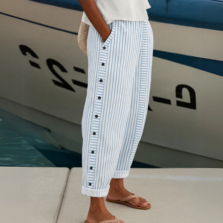 Alma™ Seabreeze Stripe Button Trousers