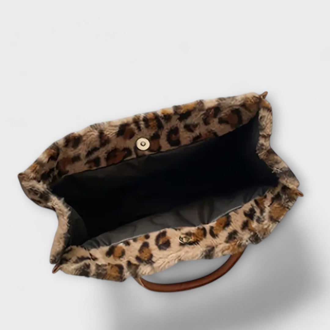 Melody™ Stylish Leopard Print Plush Tote