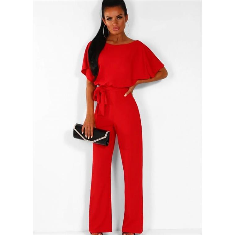 Briana™ Summer Button-Lace Short-Sleeve Jumpsuit
