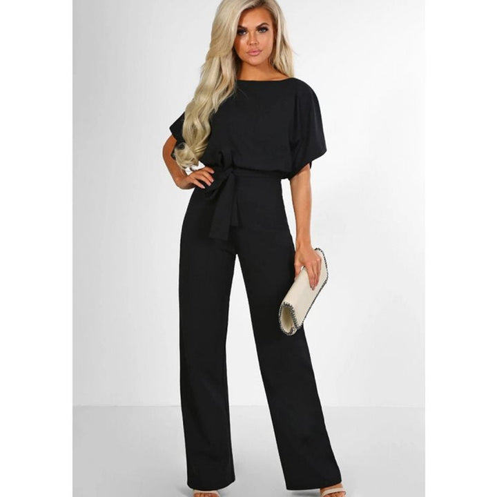 Briana™ Summer Button-Lace Short-Sleeve Jumpsuit