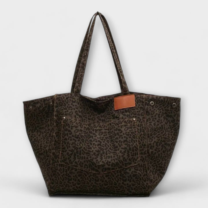 Rita™ Chic Leopard Print Canvas Tote Bag