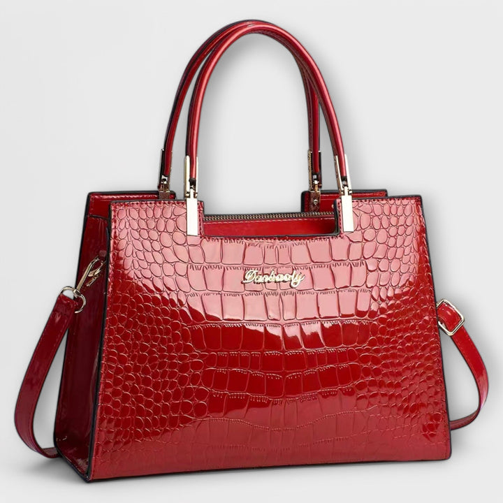 Brielle™ Shiny Crocodile-Embossed Handbag