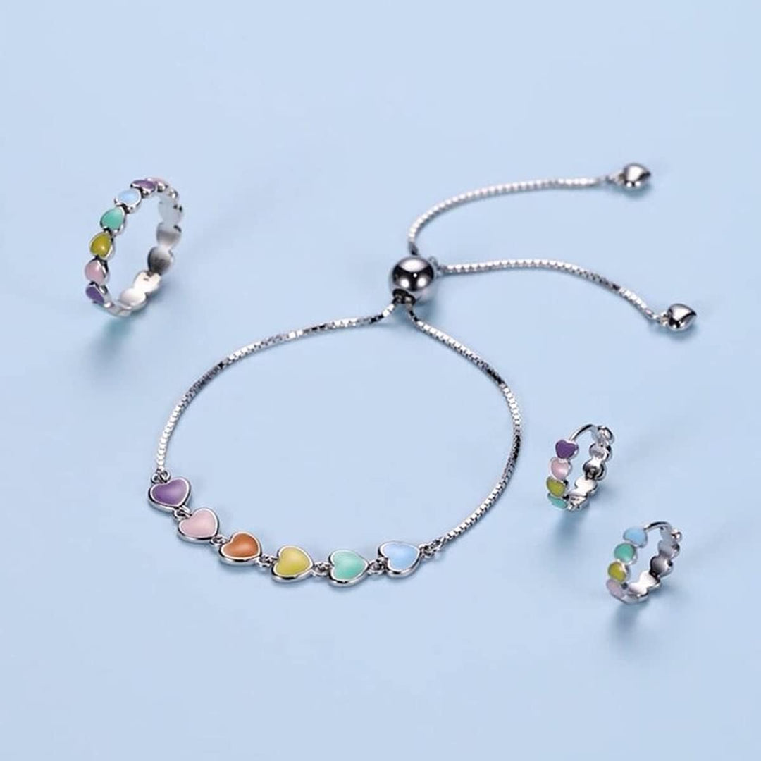 Adjustable Silver Paw Print Bracelet