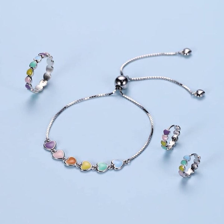 Adjustable Silver Paw Print Bracelet