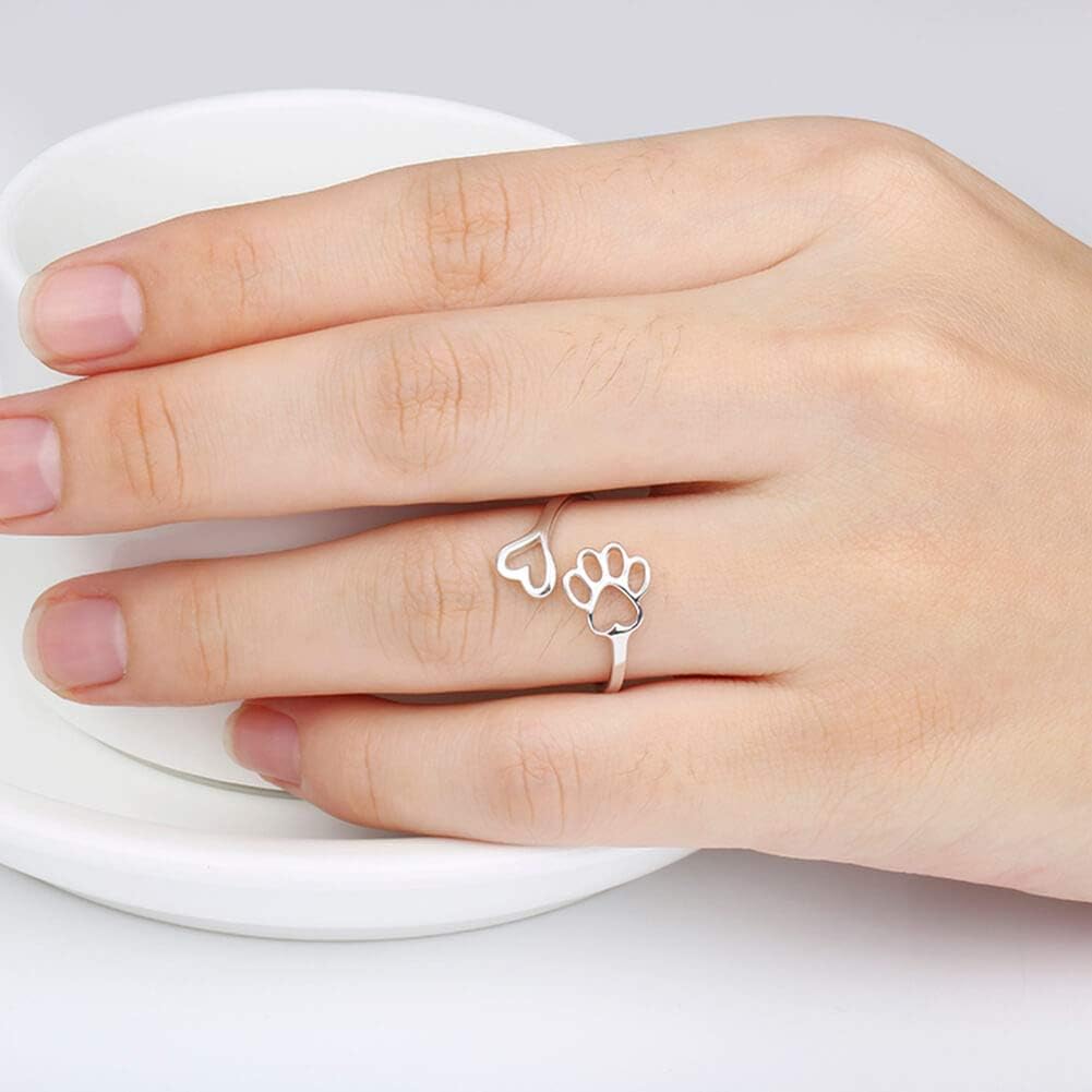 Artisan Paw and Heart Ring