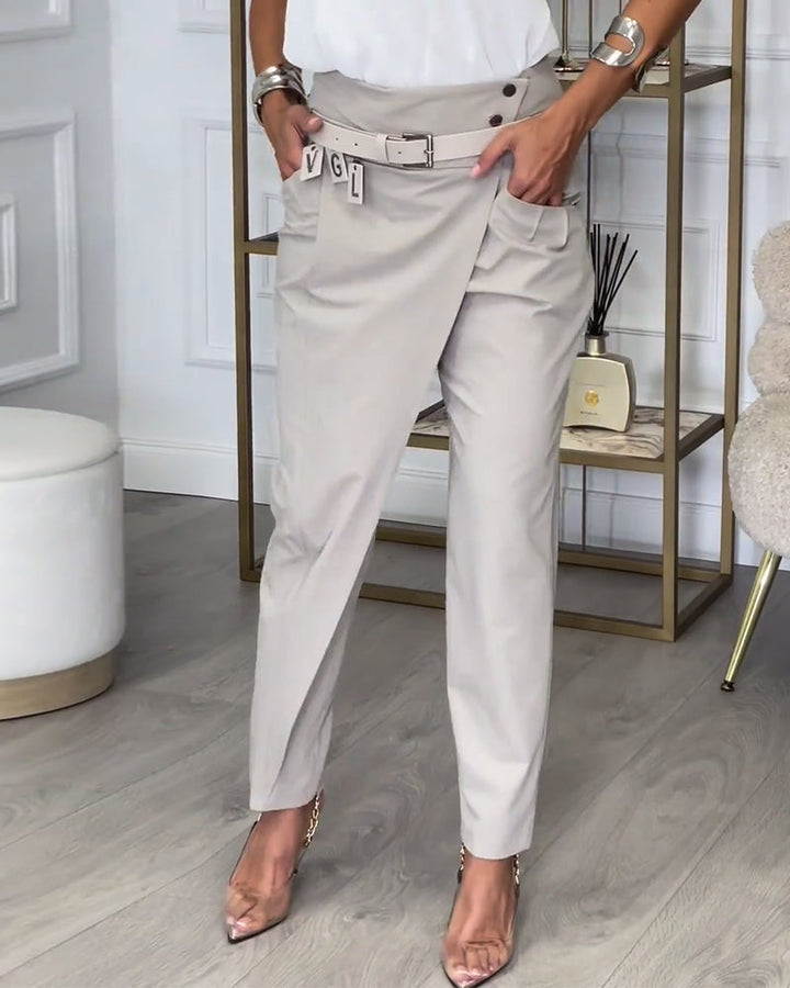 Katerina™  Patchwork Pants with Belt