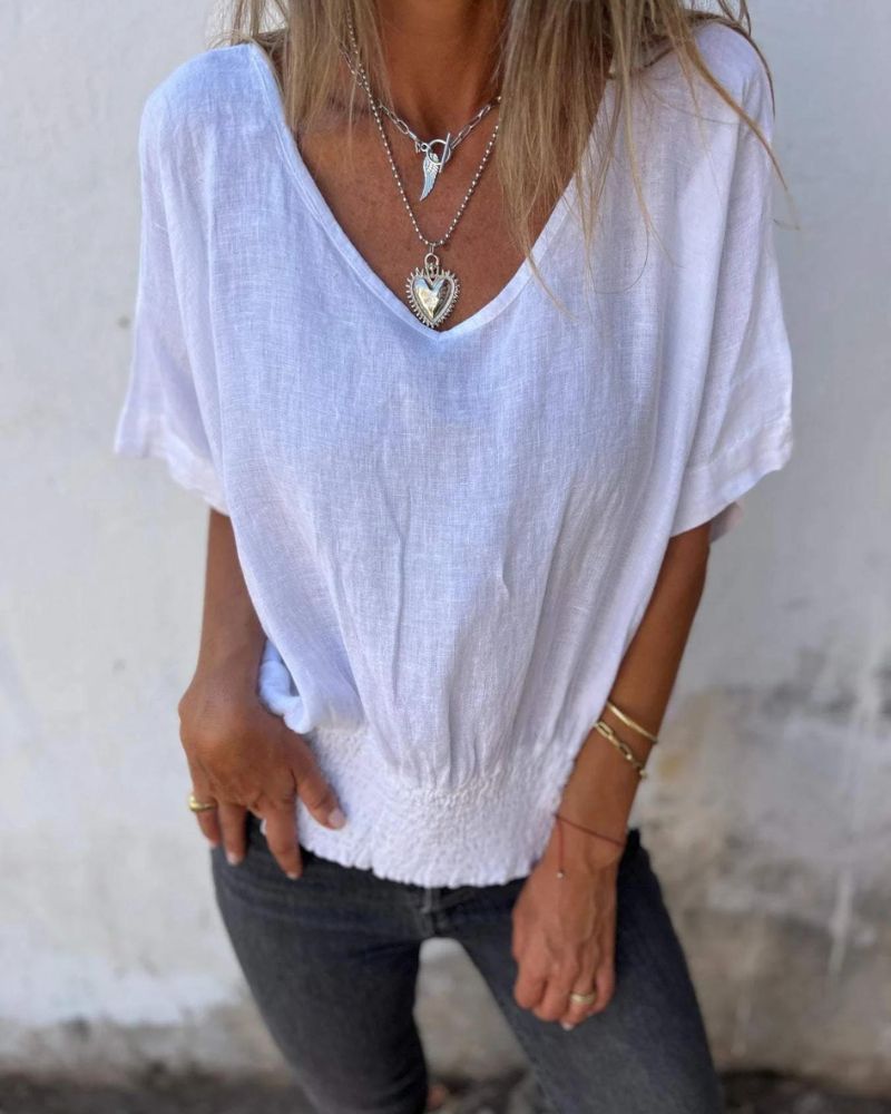 Joandra™  Relaxed V-neck Top