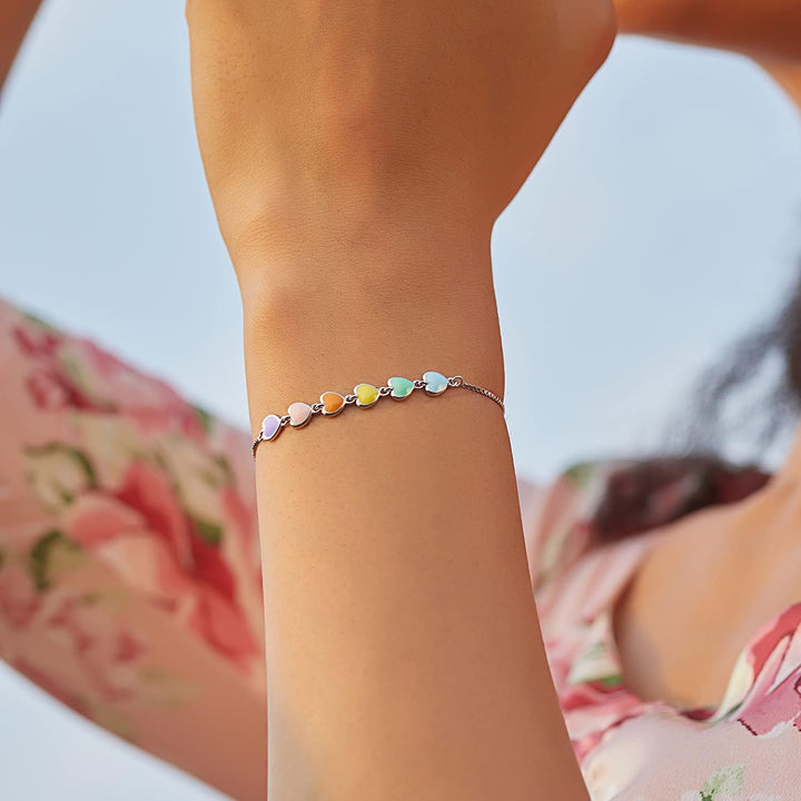 Adjustable Silver Paw Print Bracelet