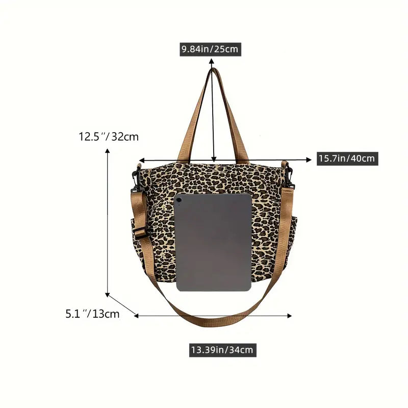 Marnie™ Leopard Patterned Canvas Crossbody Bag