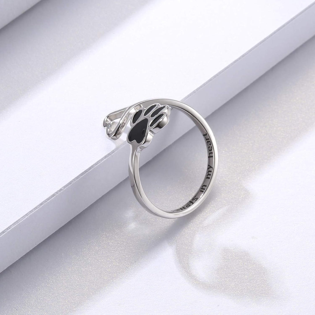 Artisan Paw and Heart Ring