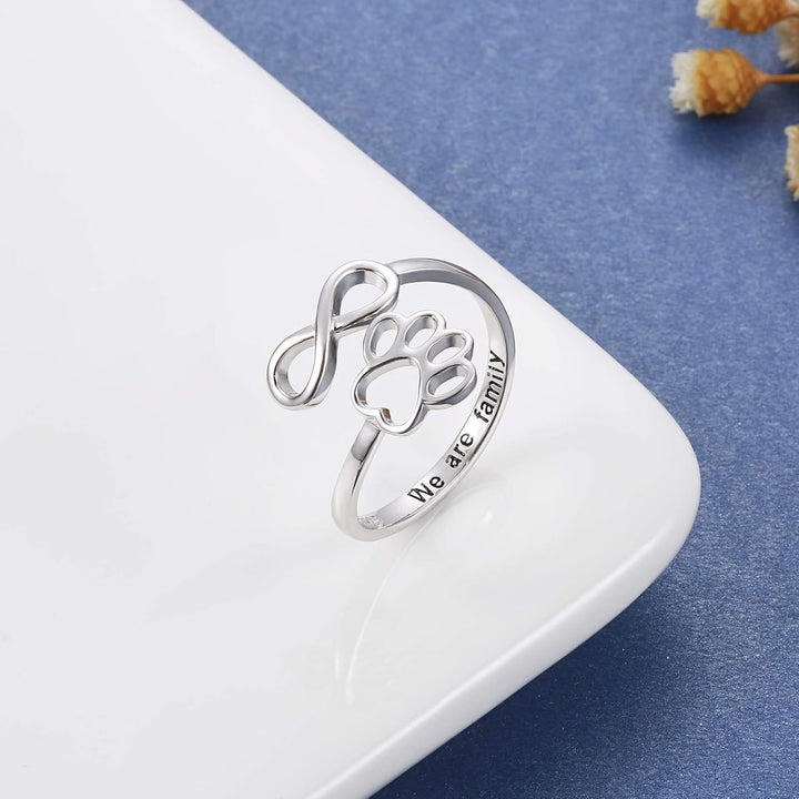 Artisan Paw and Heart Ring