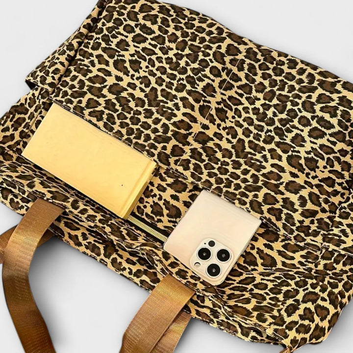 Marnie™ Leopard Patterned Canvas Crossbody Bag