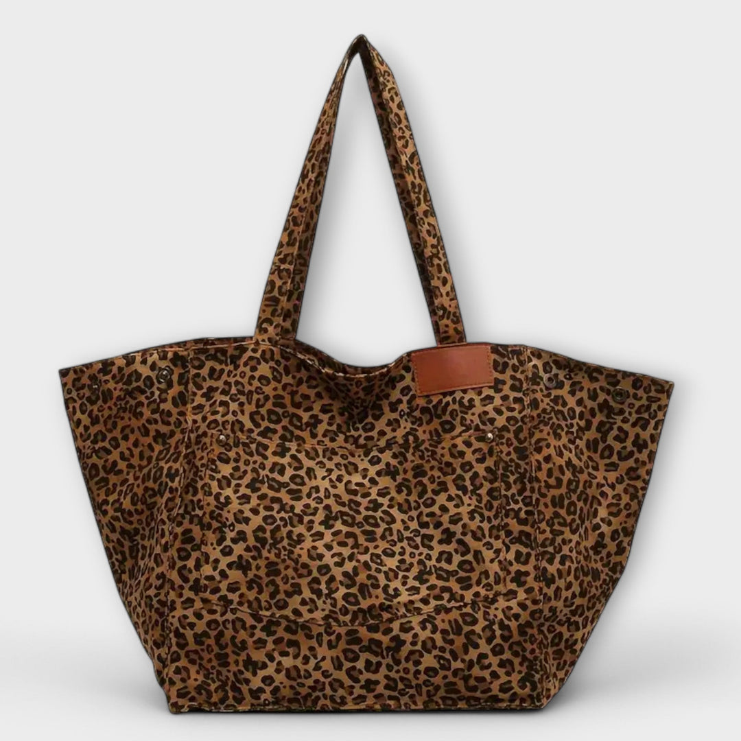 Rita™ Chic Leopard Print Canvas Tote Bag