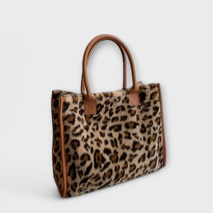 Melody™ Stylish Leopard Print Plush Tote